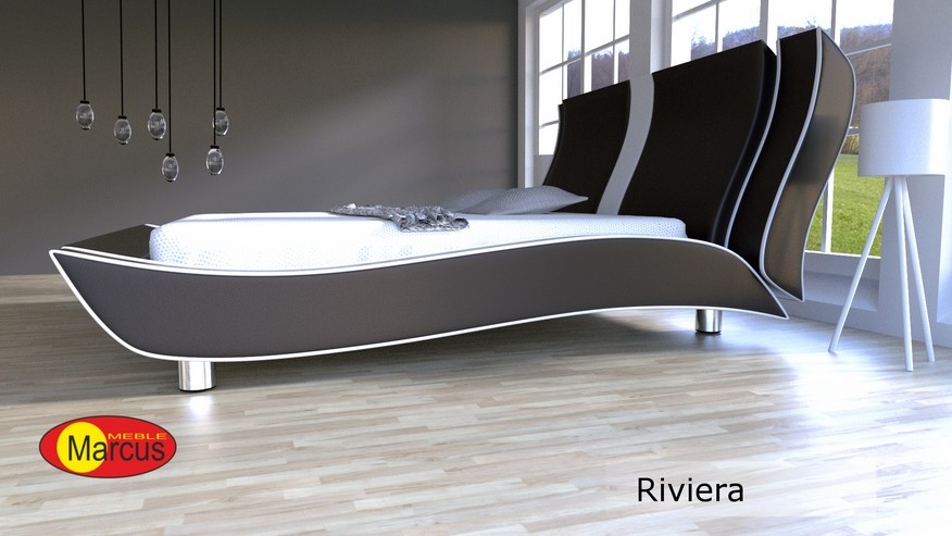 Riviera 180x200 ŁÓŻKO METALOWE SKANDYNAWSKI LOFT