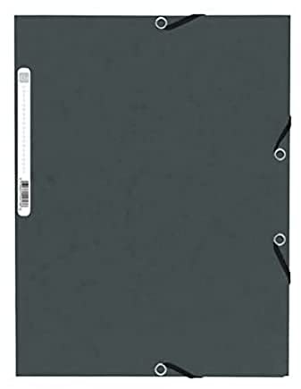 Exacompta Exacompta 55313E teczka z gumką i 3 klapami z kartonu Manila 355 g, do formatu DIN A4) 1 sztuka szara 55313E