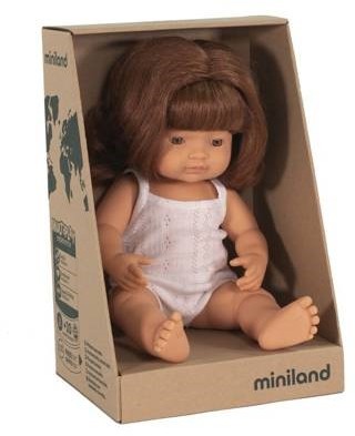 Miniland Europejka Rude Włosy 38 cm Lalka Dziewczynka Rude Włosy Miniland Doll Miniland EUROPEJKA RUDY 38