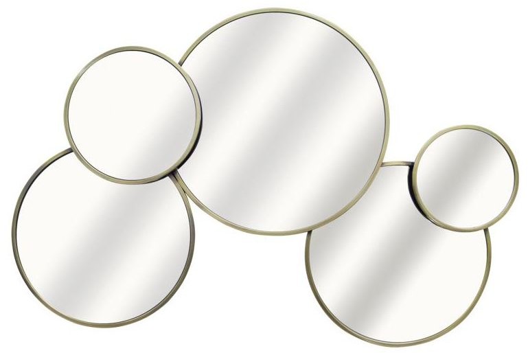 INSPIRE Lustro dekoracyjne Satellite złote 60 x 40 cm Inspire