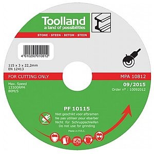 Toolland Toolland Tarcza do cięcia kamienia - 125 mm - STONE PF20125