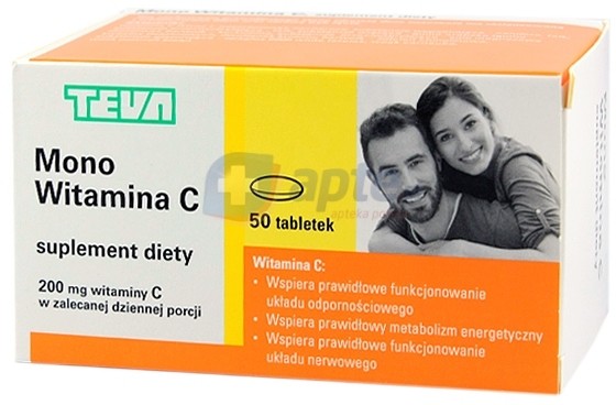 Teva Mono Witamina C 200mg x50 tabletek