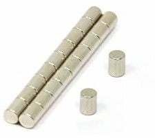 first4magnets Magnes Expert 3 mm średnicy x 4 mm grubości N42 magnes neodymowy - 0,35 kg pociągnięcie (opakowanie 20) F375-25