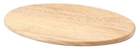 Continenta deska do krojenia owalna z drzewa kauczukowego, deska do krojenia, deska kuchenna, rozmiar: 30 x 20 x 1,2 cm 3116