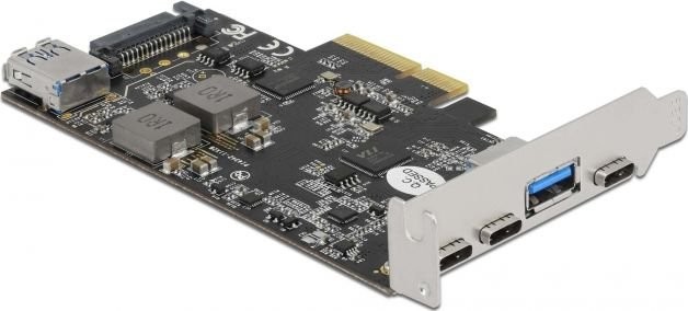 DeLOCK Kontroler PCIe 3.0 x4 3x USB-C 3.2 Gen 2 + USB 3.2 Gen 2 90060 90060