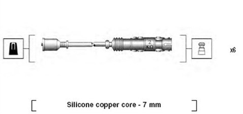 MAGNETI MARELLI Zestaw przewodów zapłonowych MAGNETI MARELLI 941455010942