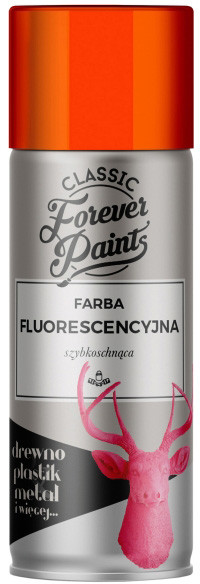 Forever paints Farba fluorescencyjna szybkoschnąca Forever Paints 400 ml pomarańczowa