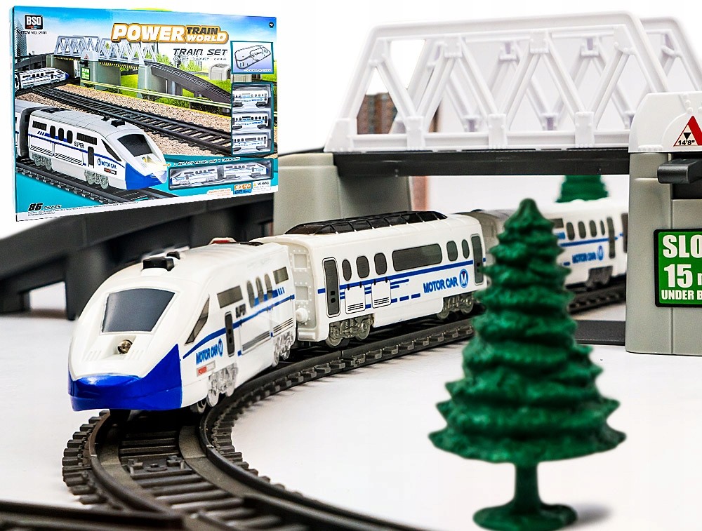 Mega Duża Kolejka Elektryczna Tor Most Tunel