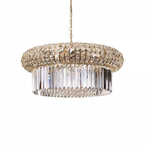 Ideal Lux Żyrandol Nabucco 237800 elegancka oprawa z kryształami 237800