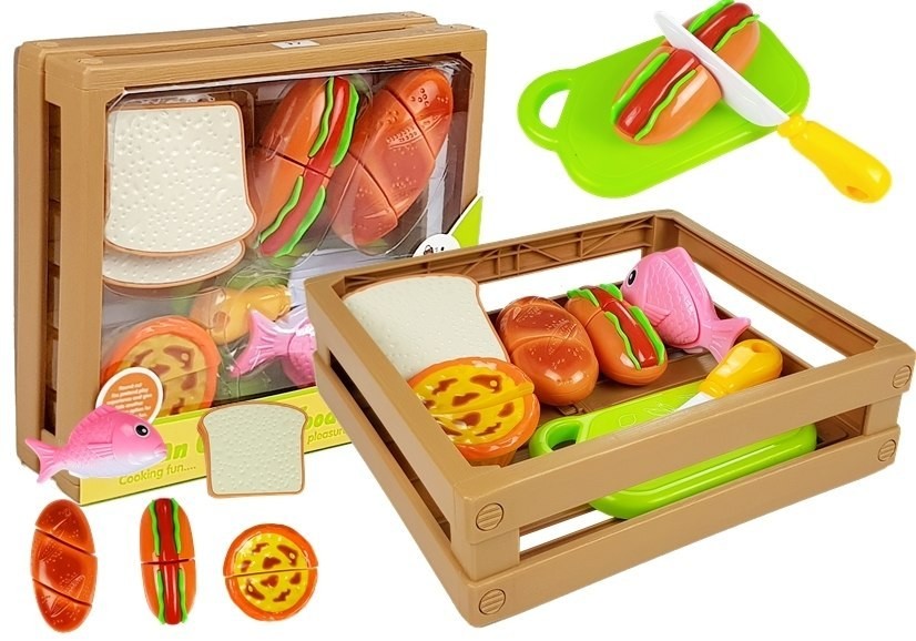 Import LEANToys Zestaw Do Krojenia Hot Dog Ryba na Rzepy w Skrzyni 4451