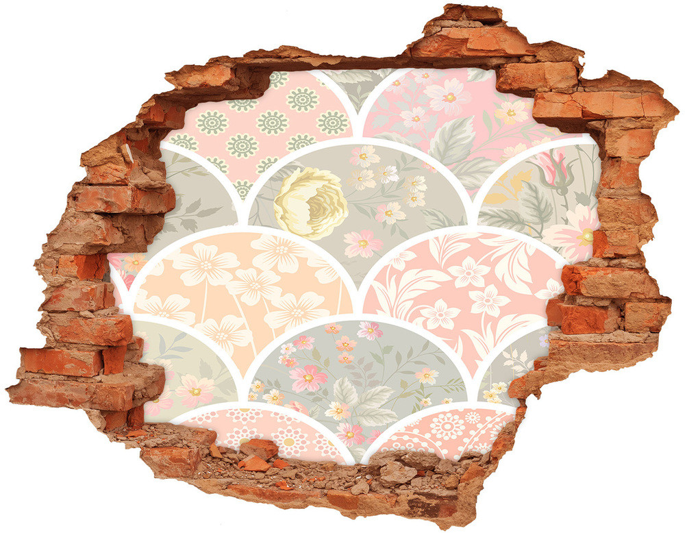 Wallmuralia.pl Naklejka dziura na ścianę Ornamenty