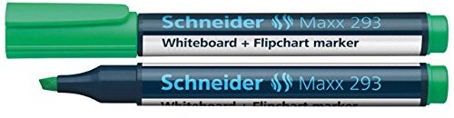 Schneider flipchartmarker Maxx 293, Cap włączania i wyłączania ink, 1 + 4 MM, wielokrotnego napełniania Board, zielony P129304x10