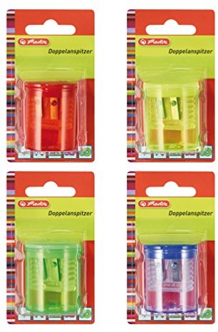 Herlitz podwójne dosenan temperówka z Black &, posortowany według kolorów 4008118680103