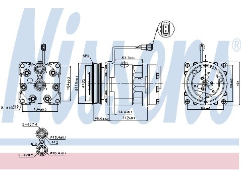 NISSENS Kompresor klimatyzacji NISSENS 89083