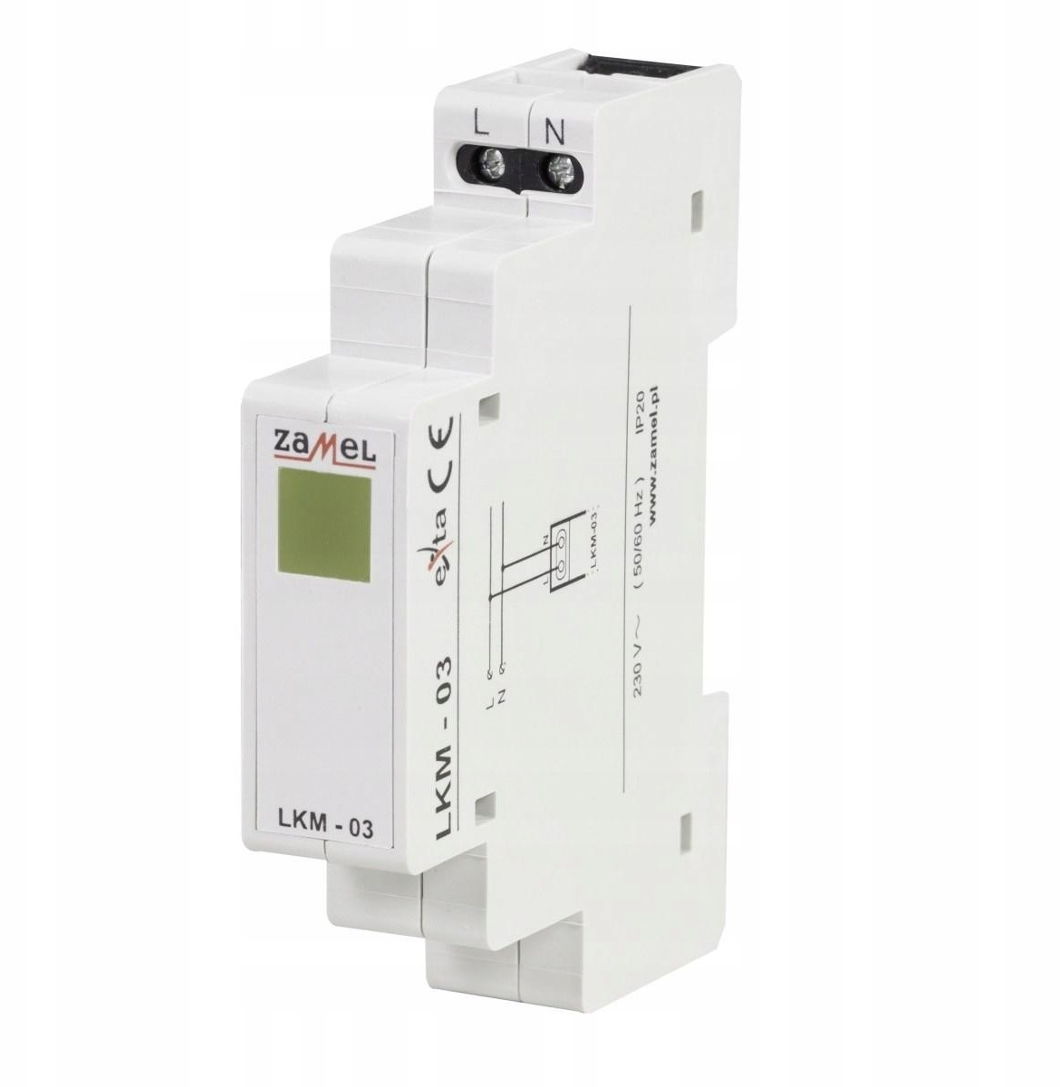 Zamel Wskaźnik Zasilania 1-fazowy żółty LKM-03-30