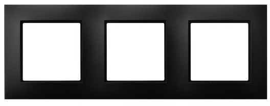 Ospel Ramka potrójna Czarny metalik Aria - R-3U/33