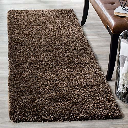 Safavieh Safavieh Shaggy dywan, SG151, tkany chodnik polipropylenowy, mokka, brązowy, 62 x 240 cm SG151-8181-27