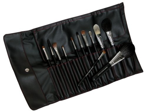 Royal Langnickel Royal & Lang Niklowo-pędzli kosmetycznych Silk Pro-zestaw w etui do nawijania, 1 zestaw BC-SET12