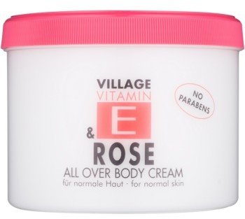 Village Vitamin E Rose krem do ciała bez parabenów 500 ml