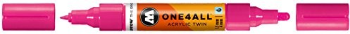 Molotow mołotow mo227431 one4all Acrylic Twin pióro do oznaczania, różowy fluorescencyjny, opakowanie potrójne MO227431