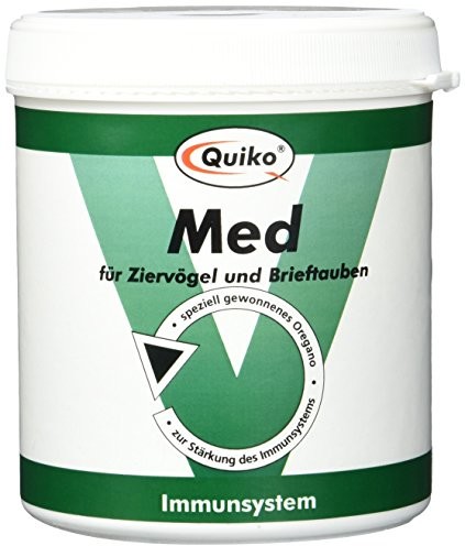 Quiko Med  specjalnie pozyskany Oregano dla ptaków ozdobnych i gołębi listownych w celu wzmocnienia systemu odpornościowego, puszka, 1 opakowanie (1 x 250 g) 215502
