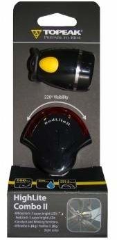 TOPEAK Zestaw lamp rowerowych HIGH LITE COMBO II kolor czarny