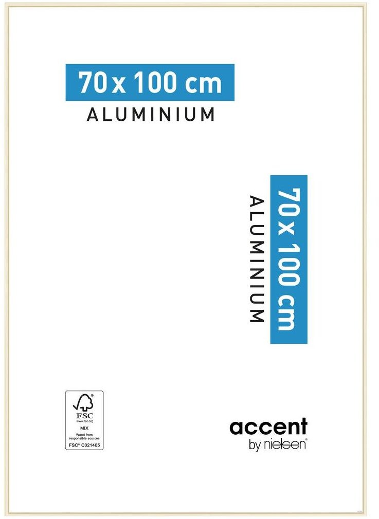 Nielsen Ramka na zdjęcia ACCENT 70 x 100 cm złota mat aluminiowa