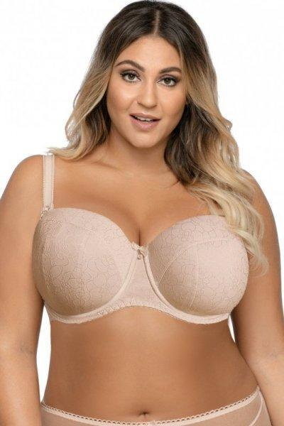 Ava Ava 1710 Snowflake beżowy biustonosz usztywniany plus size