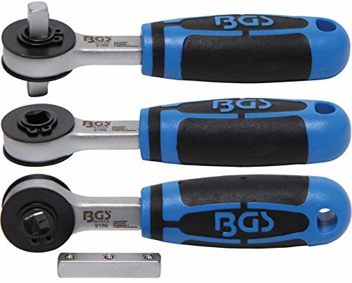 BGS 9160 przepustowy pokrętło zapadkowe 6, 3 (1/4) wewnętrzne-4-kątny