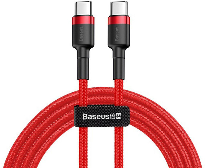 Baseus Kabel Cafule 2x USB-C QC 3A 1m PD red CATKLF-G09