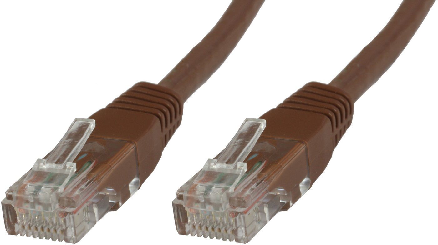 MicroConnect RJ-45/RJ-45 kat.5e U/UTP brązowy 5m UTP505BR UTP505BR