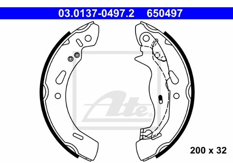 ATE Zestaw szczęk hamulcowych 03.0137-0497.2