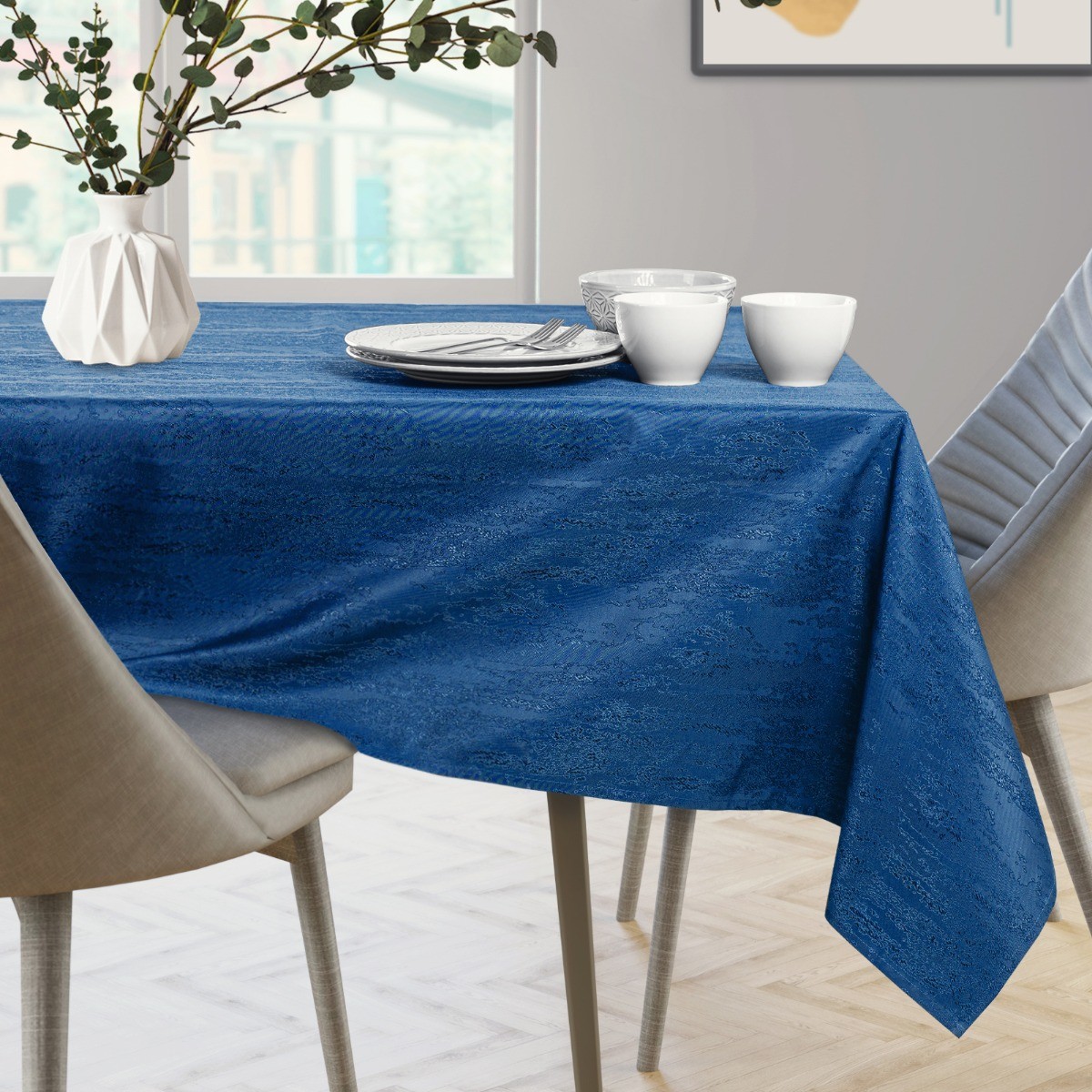AmeliaHome AmeliaHome - Obrus plamoodporny Ciemnoniebieski VESTA 120x260 cm