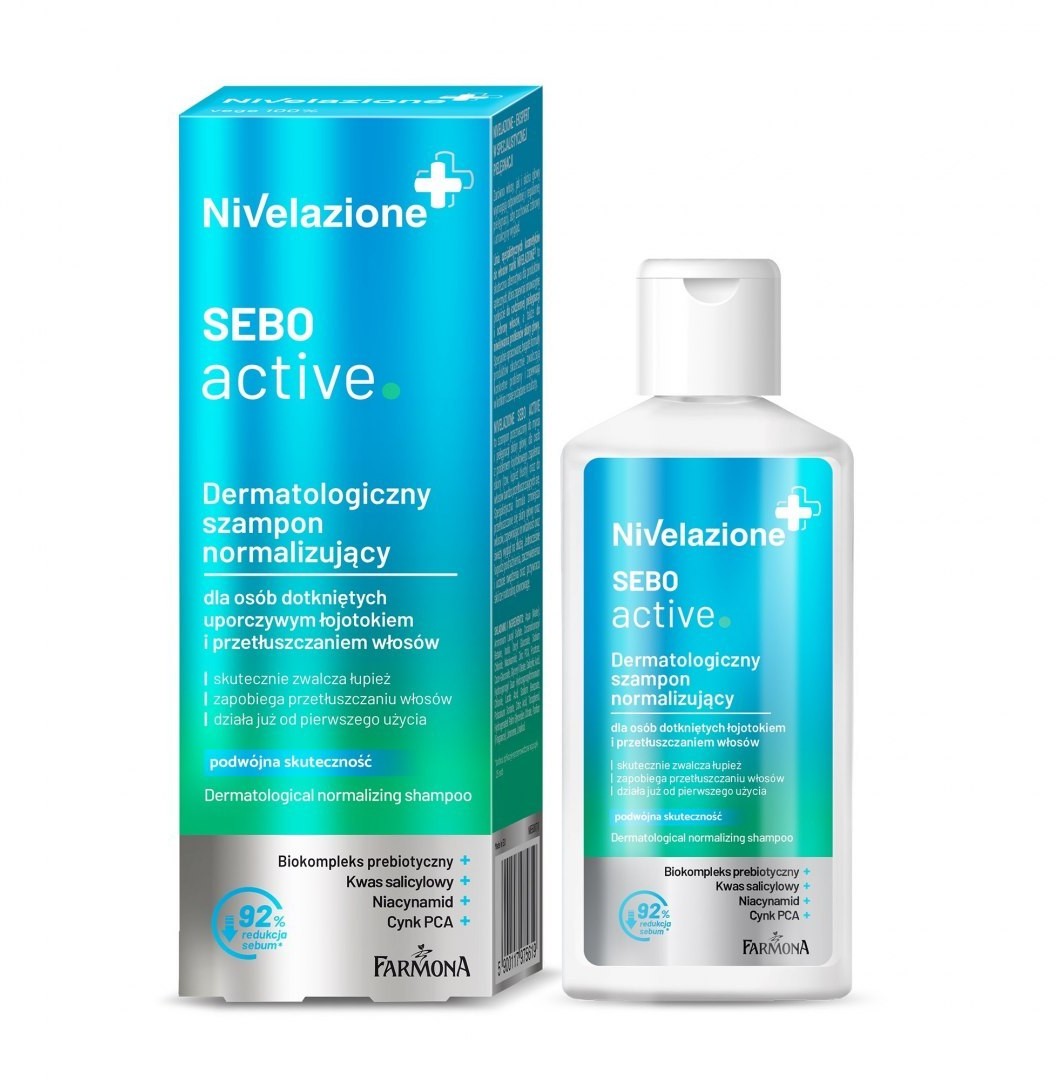FARMONA Farmona Nivelazione+ Dermatologiczny Szampon normalizujący Sebo Active do włosów przetłuszczających się i z łojotokiem 100ml