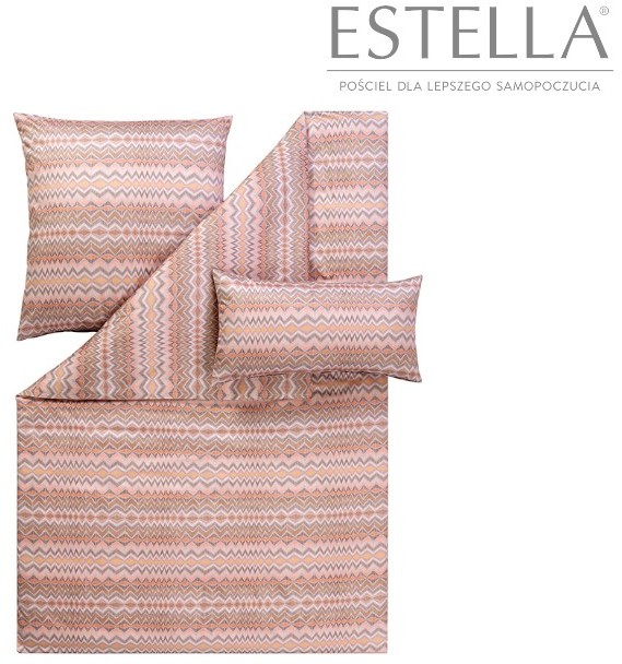 Estella Pościel makosatyna NURIA 7902 Rozmiar 155X200+2X70X80+2X40X40 Kolor terracotta