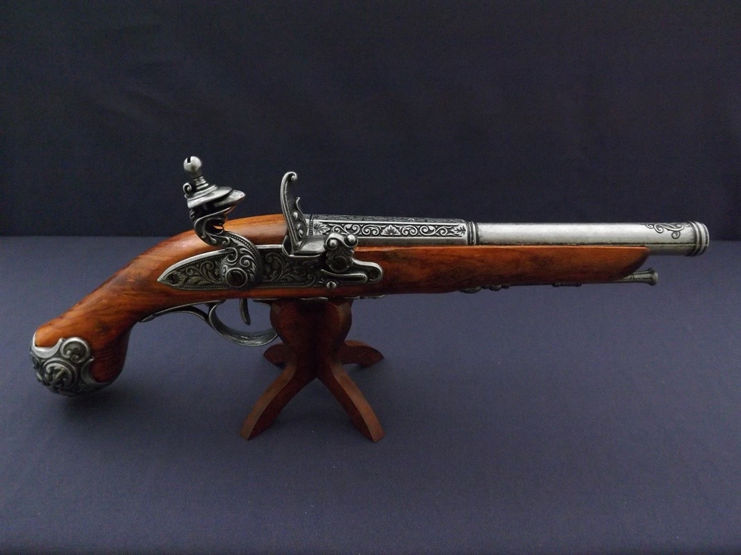 Denix SA REPLIKA PISTOLET SKAŁKOWY NA STOJAKU MODEL 1077G+800 1077G+800