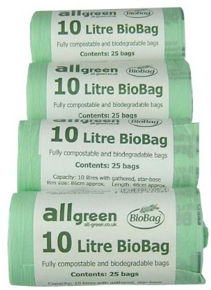 All-Green 10 litrów kompostierbarer biobag worek na śmieci, kuchenny 100 worki na śmieci VC 10L-4