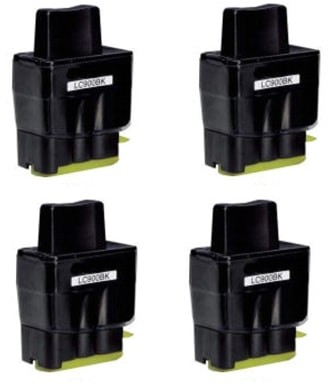 DrTusz zamiennik 4x LC-900 XL BK do Brother LC900HYBK Czarny|