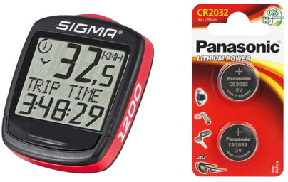 Sigma Licznik komputer rowerowy Base BC 1200 wodoodporny + 2x baterie litowe mini Panasonic CR2032
