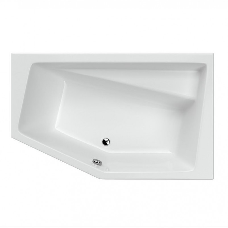 Actima Vesper 160x100 cm akrylowa z nóżkami prawa biała WAEX.VEP16WH