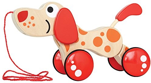 Hape International Hape E0347  piesek Puppy, zabawka do ciągnięcia, 22 x 9,2 x 16,2 cm E0347