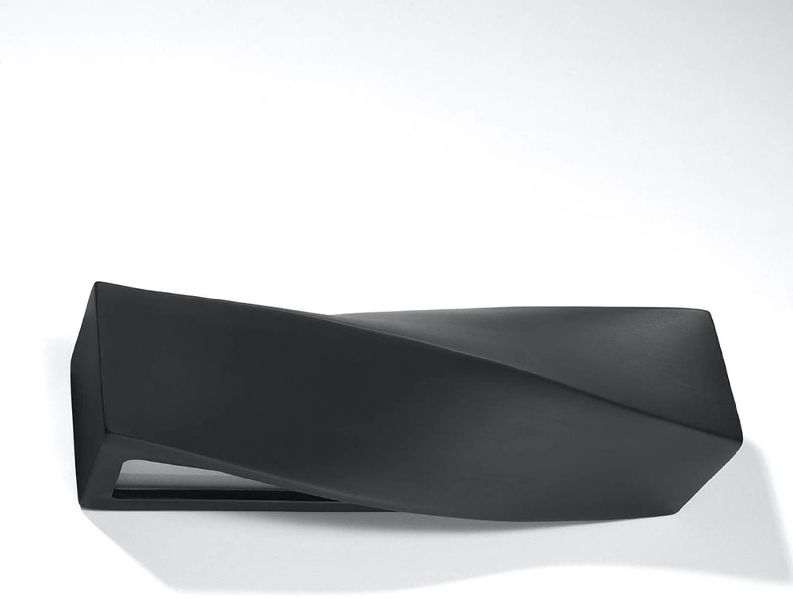 EULUNA Kinkiet Turn z ceramiki, up/down, czarny