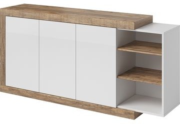 Helvetia Komoda SINTRA 47 Dąb Samdal + Biały 24BSKS47