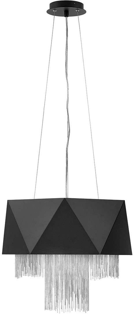 Hinkley LAMPA wisząca HK-ZUMA6-SBS Elstead metalowa OPRAWA glamour crystal zwis czarny srebrny HK-ZUMA6-SBS