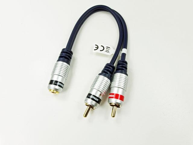adapter 2 wtyki chinch rca /gniazdo mini jack 3,5