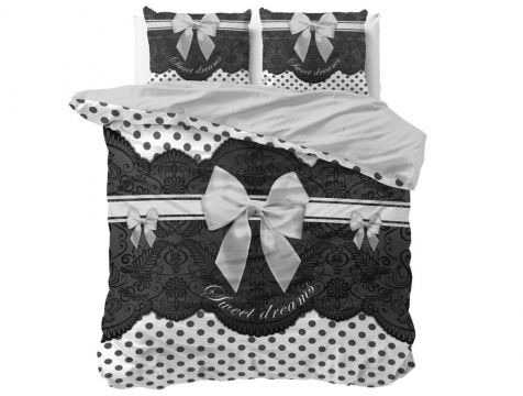 Cotton Pure POŚCIEL PURE Romance Szara 160x200 5908224003898