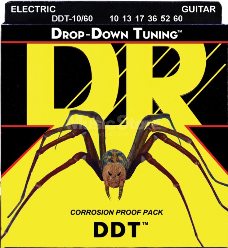 DR Strings drop tuning - ddt-10/60 - Electric Guitar String Set, Big Heavier, .010-.060