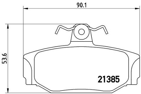 BREMBO Zestaw klocków hamulcowych, hamulce tarczowe P 86 009