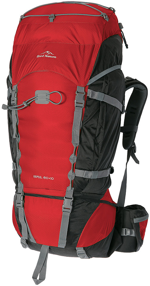 Fjord Nansen Plecak wyprawowy HIMIL 60+10 red/black - ONE SIZE apm_5908221344253