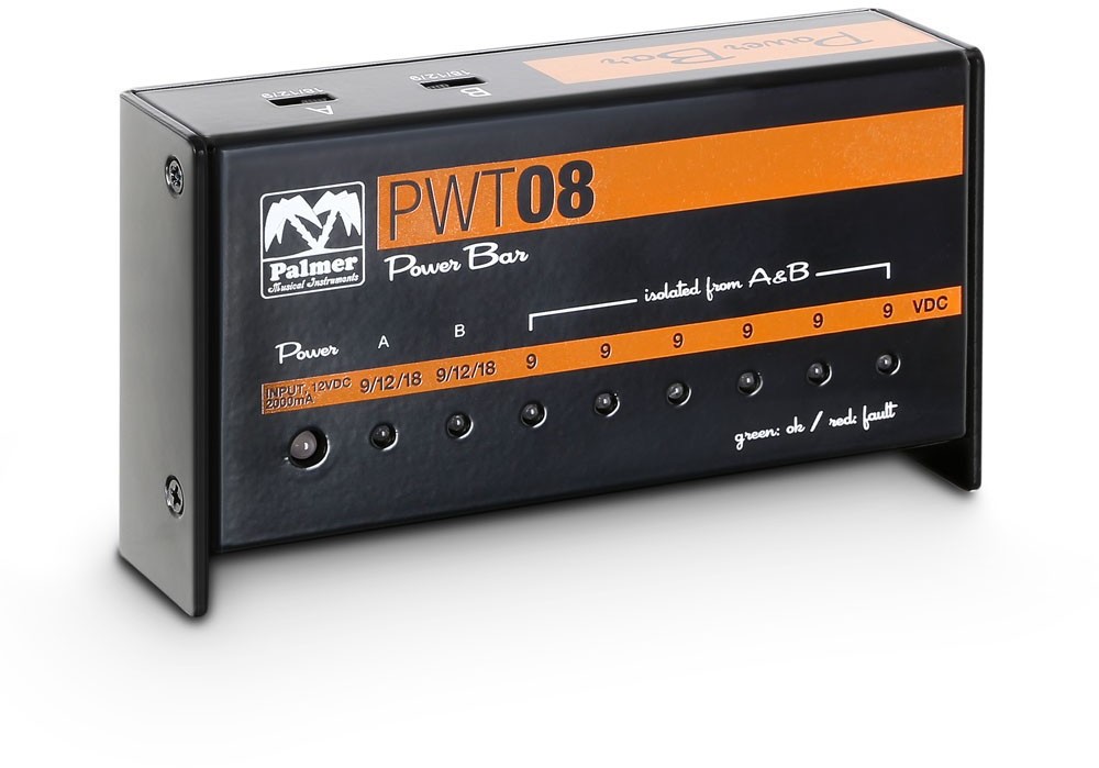Palmer MI MI PWT 08 - Uniwersalny zasilacz sieciowy 9 V do pedalboardów, 8 wyjść